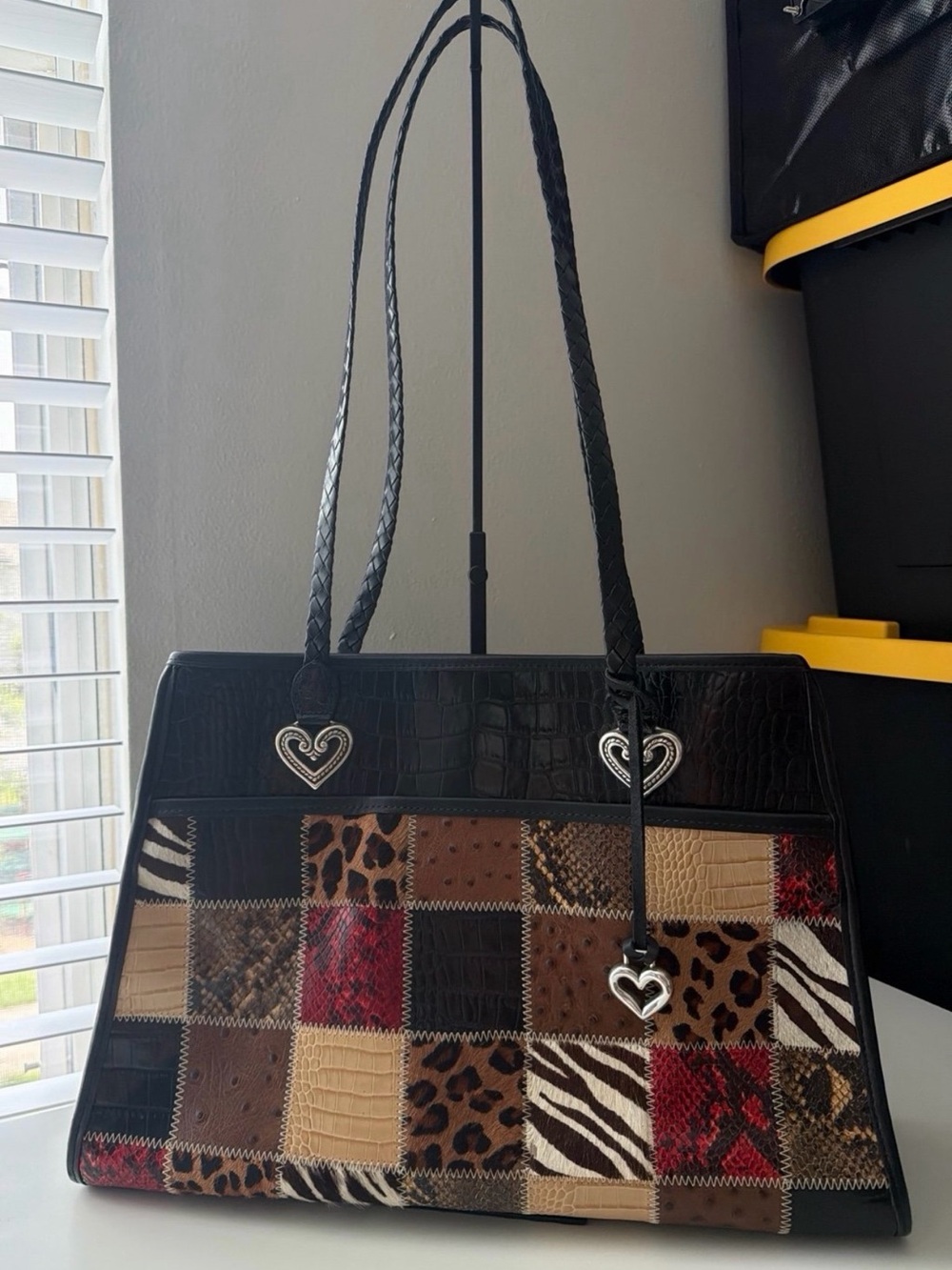 Brighton Collectibles 2000 Patchwork Animal Print Tote Rare bag #27 of 500 made